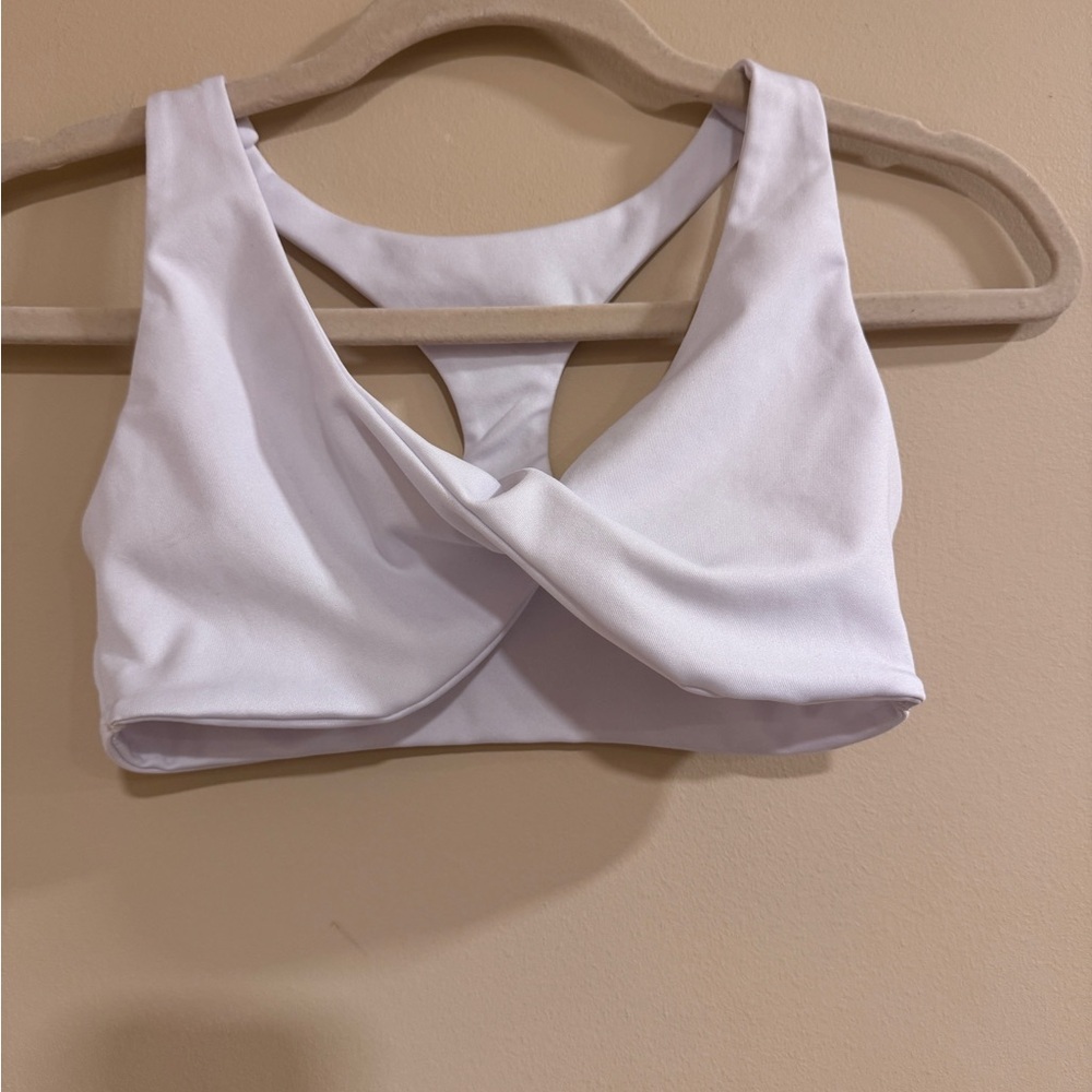 SHEIN White Twist Front Crop Top​